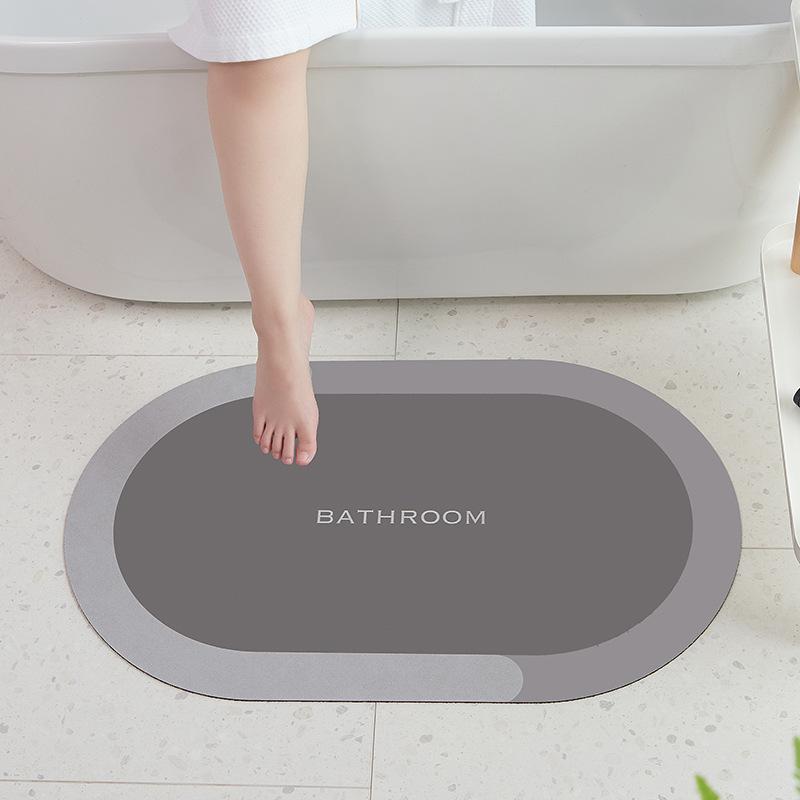Nordic Diatom Mud Mat Bathroom Moisture-wicking Non-slip Mat Home Toilet Entry Toilet Door Quick Drying Mat Durable