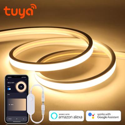 DC24V COB LED Neon Licht Streifen Silica Gel Band Tuya Smart WiFi APP Dimmbare Drahtlose Steuerung Schrank Zimmer Hintergrundbeleuchtung Nacht lampe