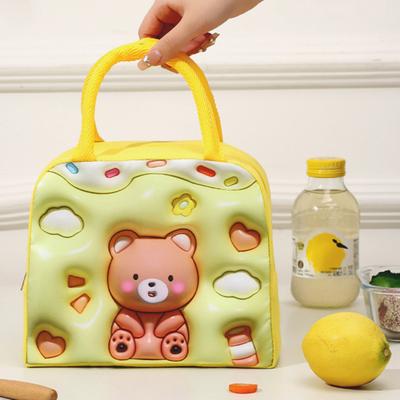 Portable Lunch Bag with Sturdy Handle Cartoon Women Children School Thermal Insulated Lunch Box Tote Food Small Cooler Bag