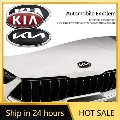 2026 Pegatina Caliente para Coche Parrilla Delantera del Coche Cubiertas de Emblemas Traseras del Maletero Pegatina de Insignia Para KIA EV6 Sorento Niro Stinger Ceed Carnival