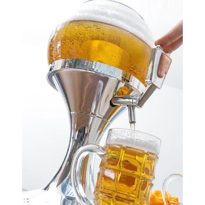 Distributeur de Bière Réfrigérant - TELE SHOPPING - Capacité 3,5 L - Robinet pratique