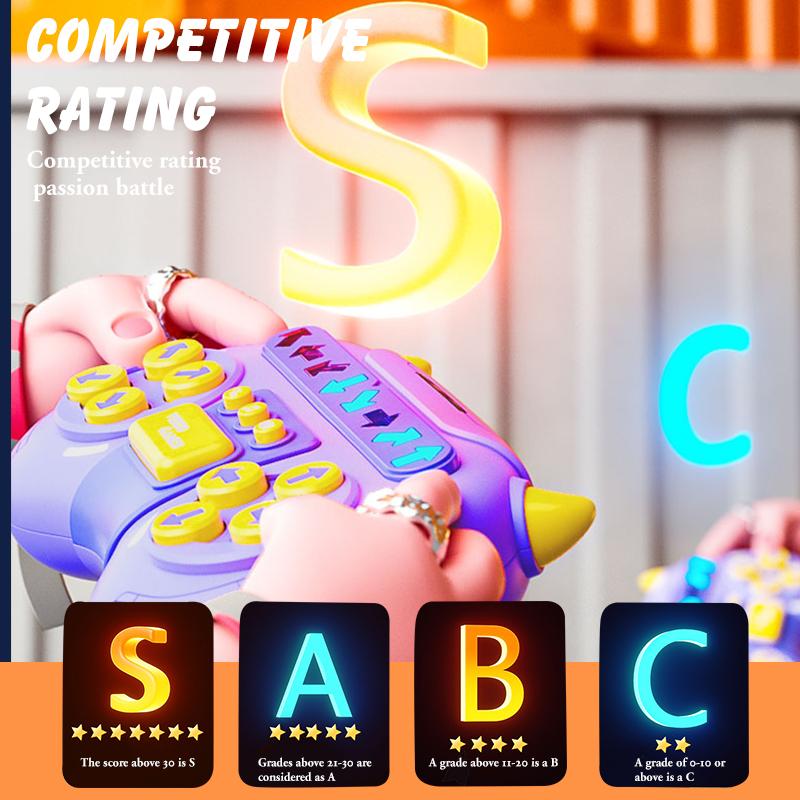 Children's Speed Push Game Console Press and Play Happy Boys and Girls Toys Challenge Levels Stress Relieving Toy Thinking