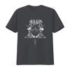 TSJUDER Demonic Supremacy Gothic Skull Cross T Shirt for Rock Punk Style vintage Washed Soft Casual Comfortable Stretched