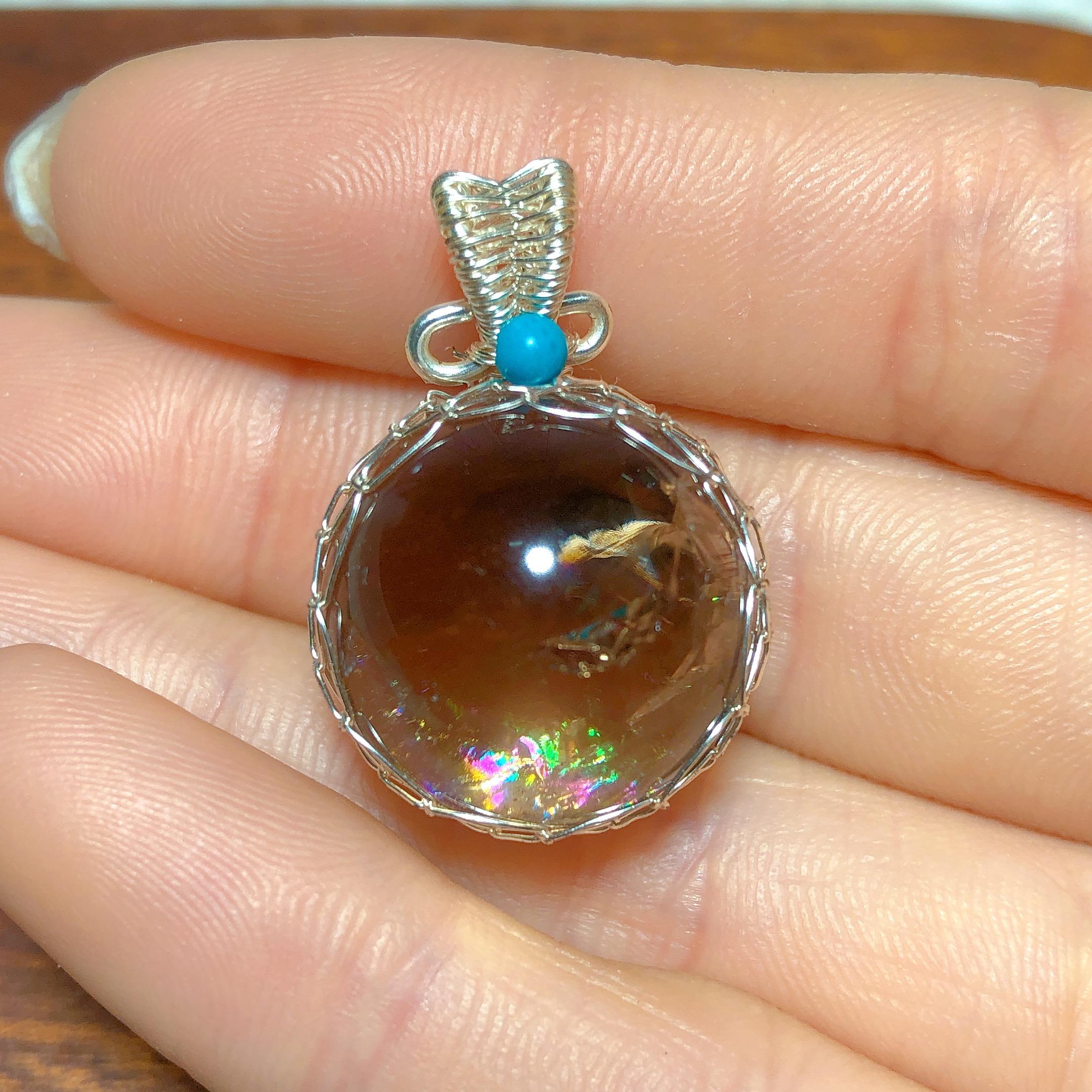 

Подвеска из натурального кристально чистого кварца Smokey Crackle Gemstones Mineral Energy Reiki Home Decorations Gift