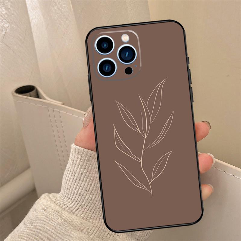 Abstract Plants Phone Case For iPhone 17 16 15 14 13 12 11 Pro Max mini 15 16 Plus 16e 17 Air Cover Coque