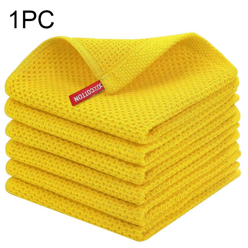100% Cotton Kitchen Towel Ultra Soft Cleaning Cloth Waffle Honeycomb Cleaning Cloth Household Kitchen Accessories