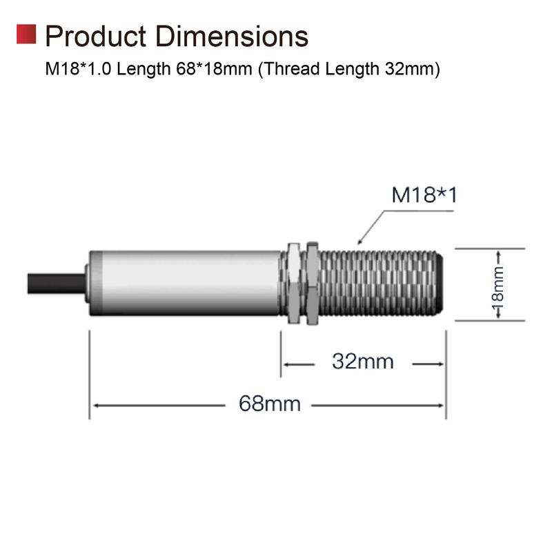 Compact Non-Contact Infrared Temperature Sensor 0-600°C 4-20mA/0-10V/0-5V RS485 Output Industrial Fixed Mount