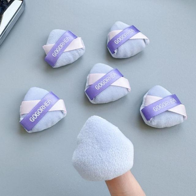 Rhea - Mini Powder Puff / Set 3 Pcs - Blue & White