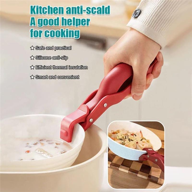 Multi-Purpose Anti-Scald Bowl Holder Clip for Kitchen Anti-Scalding Hot Plate Tongs Bowl Clips Silicone Non-Slip Heat Insulation Clip