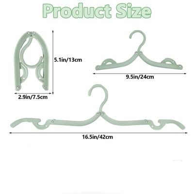 24 Pack Folding Travel Hangers Non Slip Portable Foldable Hangers for Cruise Ship Travel and Home-Color Random
