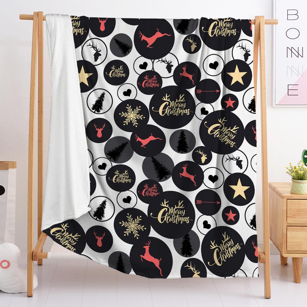 Digital Print Flannel Blanket Wish Christmas Blanket Flannel Blanket
