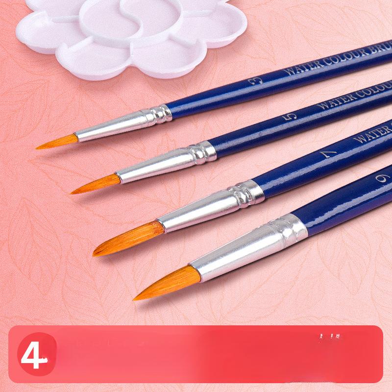 4 Pieces/set, Complete Set of Watercolor Pens, Art Specific, Bristle Brush, One Set, Acrylic Oil Painting Brush, Painting Tools, Creative Painting