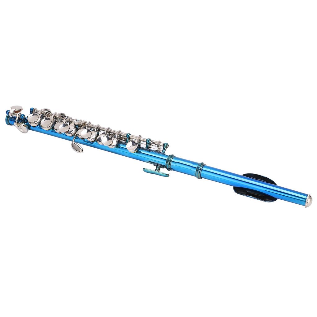 Piccolo Flute Cupronickel Blue +E Key French 6 Holes Piccolos Key Instrument for Beginner
