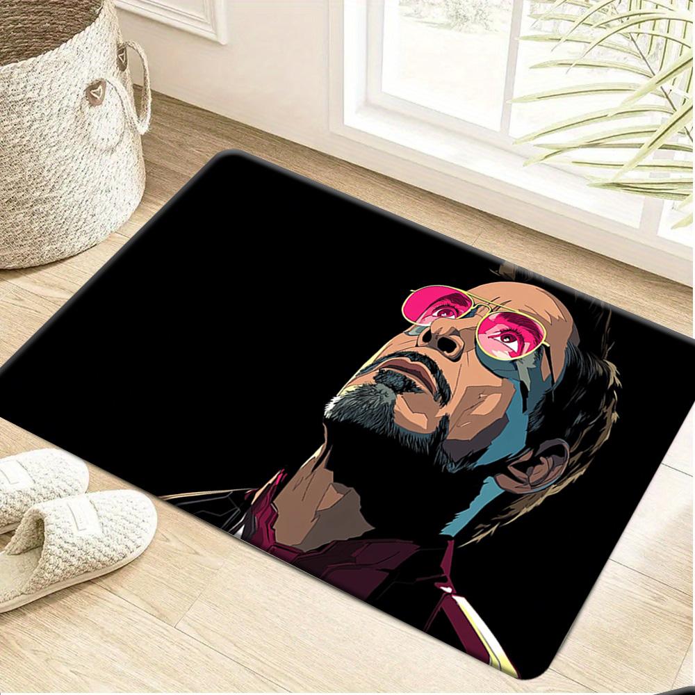 Marvel 1pc Cartoon Print Doormat,  Triple Pose City Web Dynamic Scene, Easy to Clean, Suitable for Home Entrances, Bathrooms,