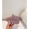 Korean solid color children's low-top matte leather snow boots girls' cotton boots short boots baby cotton shoes