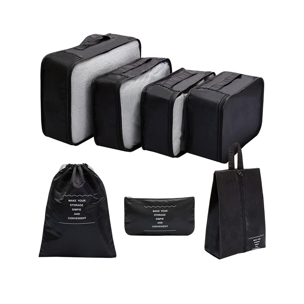 7-Piece Diagonal Travel Storage Bag Set, Large Capacity, Multi-Purpose, Classified Clothing, Washing And Beauty