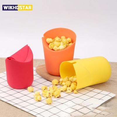 Secchio per popcorn in silicone pieghevole fai da te per microonde, macchina per popcorn, vassoio per frutta, scatola per popcorn, accessori da cucina, strumenti magici per snack fai da te
