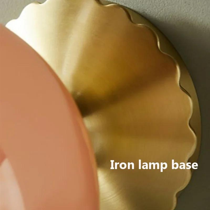 Minimalist Cream Style Creative Wall Light Glass LED American Designer Living Room Pink Bedside Decoration Corridor Wall Light