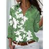 Women's Shirt Autumn Floral Graphic Print Vintage Daily Stylish Long Sleeve Shirt Collar Regular Tops Work Daily Holiday Buttons