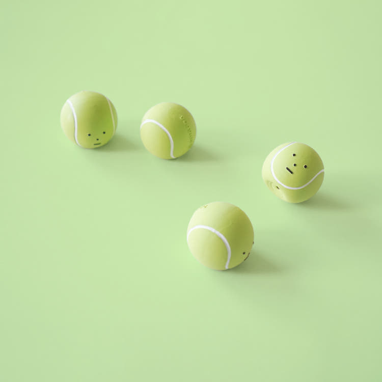 Mingi de tenis Dingdok - Jucărie latex cu scârțâit