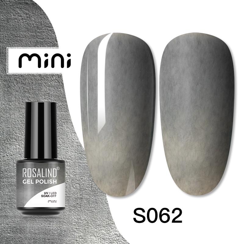 ROSALIND Mini Pure Color Gel 80 Colors Nail Polish Soak Off UV LED Gel Polish Varnish Lacquer Semi Permanent Base Top Coat For Nail Art Design