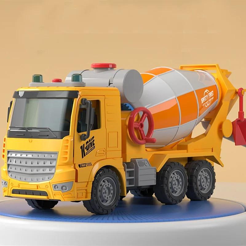 Large Simulation Engineering Mixer Truck Model Inertia Transporter Concrete Cement Truck Light Music Children Toys Gift