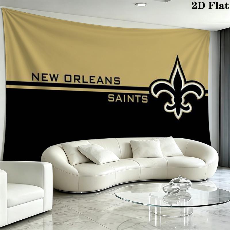 New Orleans Saints Wall Tapestry Aesthetic Wall Hanging Printed Fabric Blanket Decorative Tapestries for Bedroom Living Room Home Decor