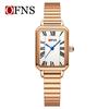 OFNS Women's Retro Roman Numeral Quartz Watch - Square Waterproof Wristwatch for Female Students