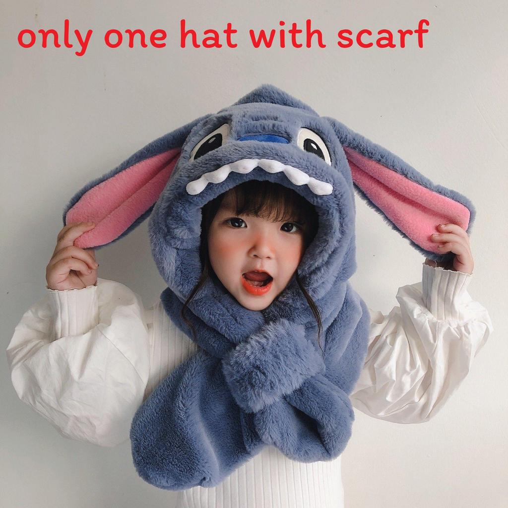 

Stitch Childrens Winter Hat And Scarf Set With Thickened Warmth For Kids Ages 2 To 10 Stitch