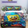 3pcs Undersea SpongeBob SquarePants Quilt Set Soft and Comfortable Bedroom, Guest Room and Dorm Decor Bedding Set F096