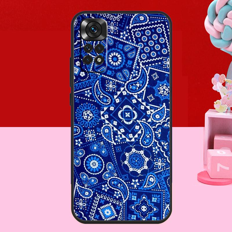 Blue Bandana Paisley Case For Xiaomi Redmi Note 11 10 12 13 14 15 Pro Plus Redmi 15 C 14C 10C 12C 13C Soft Cover