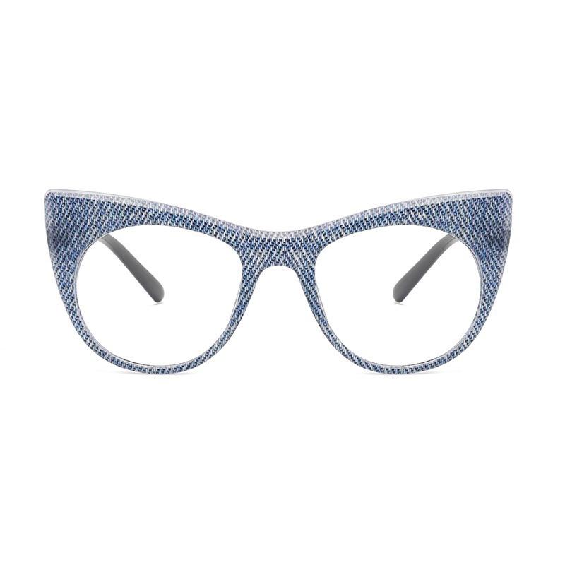 Designer Luxury Cat Eye Reading Glasses Women New Fashion Large Frame Far Sight Eyeglasses Anti Blue Light Presbyopia Eyewear