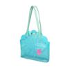 Bolsa de Mão Azul com Concha Transparente Bolsa de Mão Feminina Verão Fofa Bolsa Tote Impermeável para Meninas Bolsa de Ombro para Viagem Praia Piscina