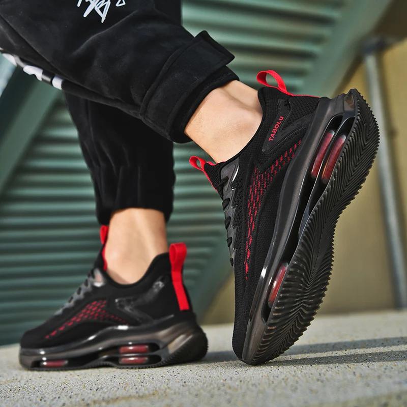 Fashion Sneakers Men New Fashionable Thick Soled Anti Slip Shock-absorbing Running Casual Sneakers Summer Mesh Shoes Zapatillas Hombre