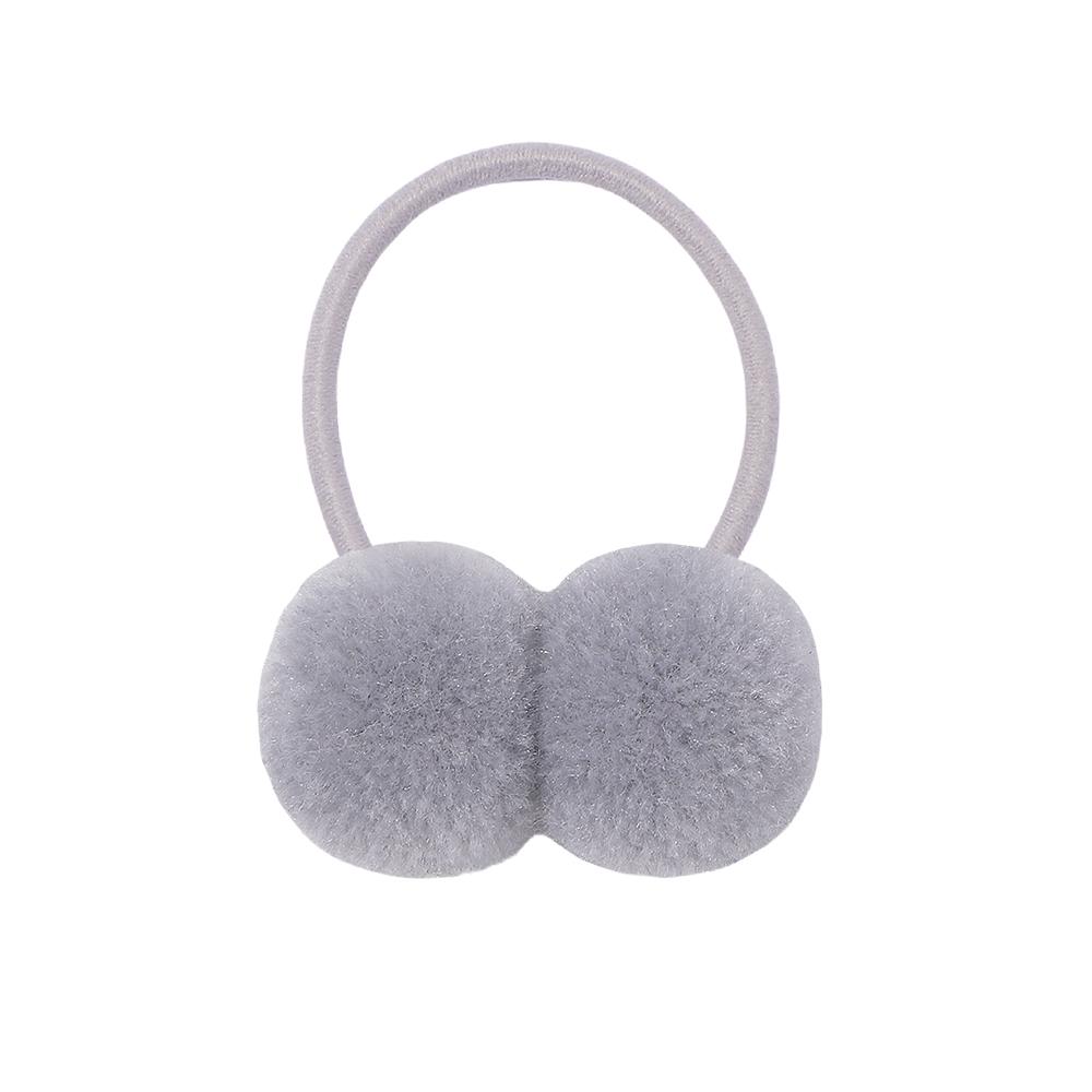 2/6/10Pcs Girls Scrunchies Double Plush Ball Hair Bands Set For Baby Kids Bobbles Elastic Hair Ropes Hair Accessories