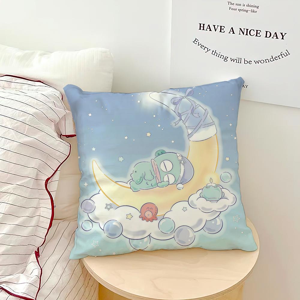 Cute Cartoon Family PPochacco KKuromi Sro Soft Pillowcase Sofa Home Living Room Bedside Decor Pillow Cover Gift Party Hogar