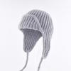 Women S Warm Knit Earflap Hat For Autumn Winter Big Head Circumference Slim Fit