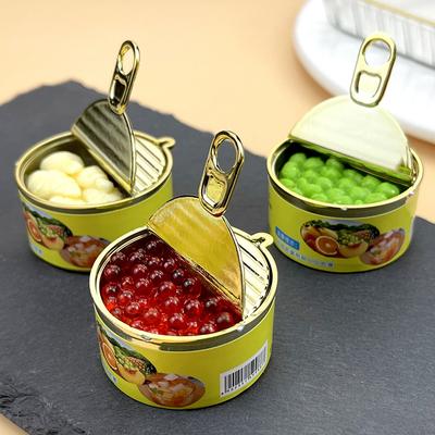 1pc Simulation Canned Model Toys Diy Miniature Simulation Snacks Canned Fruit Food Toys