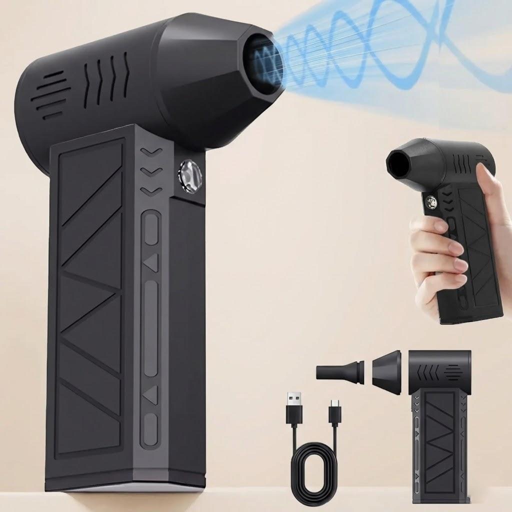 

Rechargeable Cordless Jet Dry Blower USB Vacuum Cleaner 3 Gear 110000 RPM Electric Air Blower for Car Cleaning чёрный