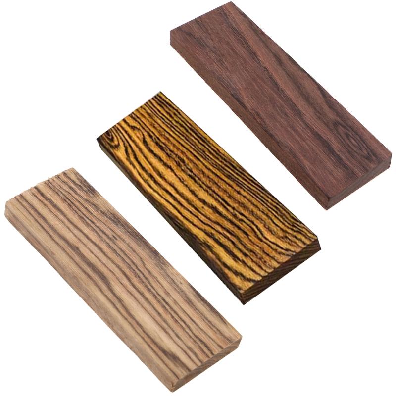 DIY Střenky na nože Střenky na nože, Polotovar rukojeti Exotické střenky na nože Dřevo 12x4x1cm Materiál pro výrobce nožů