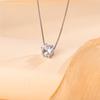 New Simple Single Crystal Clavicle Chain 925 Sterling Silver Pendant Necklaces   XL025