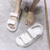 Fashion Summer New Minimalist Non-slip Sandals Diamond Grid Pattern Solid Color Women Flat Sandals Outdoor Fashion Comfy Women Sandals