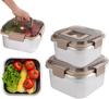 Verdickte 304 Edelstahl Lebensmittelaufbewahrungsbehälter Auslaufsicher Stapelbar Versiegelt Brotdose Mikrowellen- Gefrierschrank- Spülmaschinenfest 2200ML+3800ML Set
