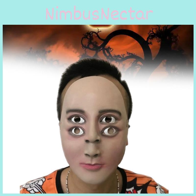 Halloween Ghost Face Four Eyed Latex Mask Cosplay Party Stage Gift Performance