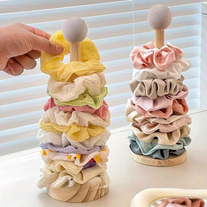 Wooden Hair Band Holder Accessories Storage Rack Display Shelf For Living Room Easy To Assemble
