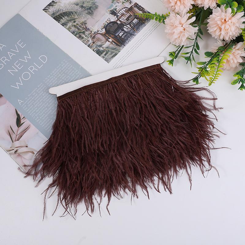 Natural Ostrich Feather Ribbon 1/5/10M, 10-15Cm Multicolor For Diy Crafts, Carnival Decor, Stage Show, Ready Stock, Factory Dire