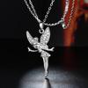 High Quality 18K Gold Beautiful Angel Crystal Pendant Necklaces 18 Inches Fashion Noble Jewelrys Party Wedding Holiday Gifts
