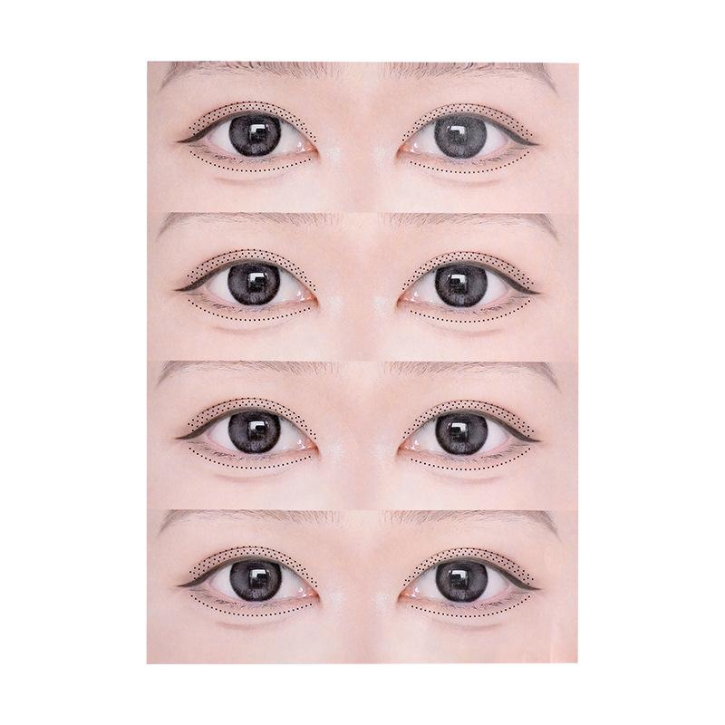 8/40 Stück Wimpern Übungsaufkleber, Wimpern Trainingsaufkleber, Wimpern Applikationstrainer Aufkleber, Simulierte Augenform