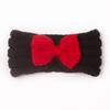 Autumn and winter warm children's contrasting color knitted wool hair accessories, baby solid color bow headscarf, baby headband