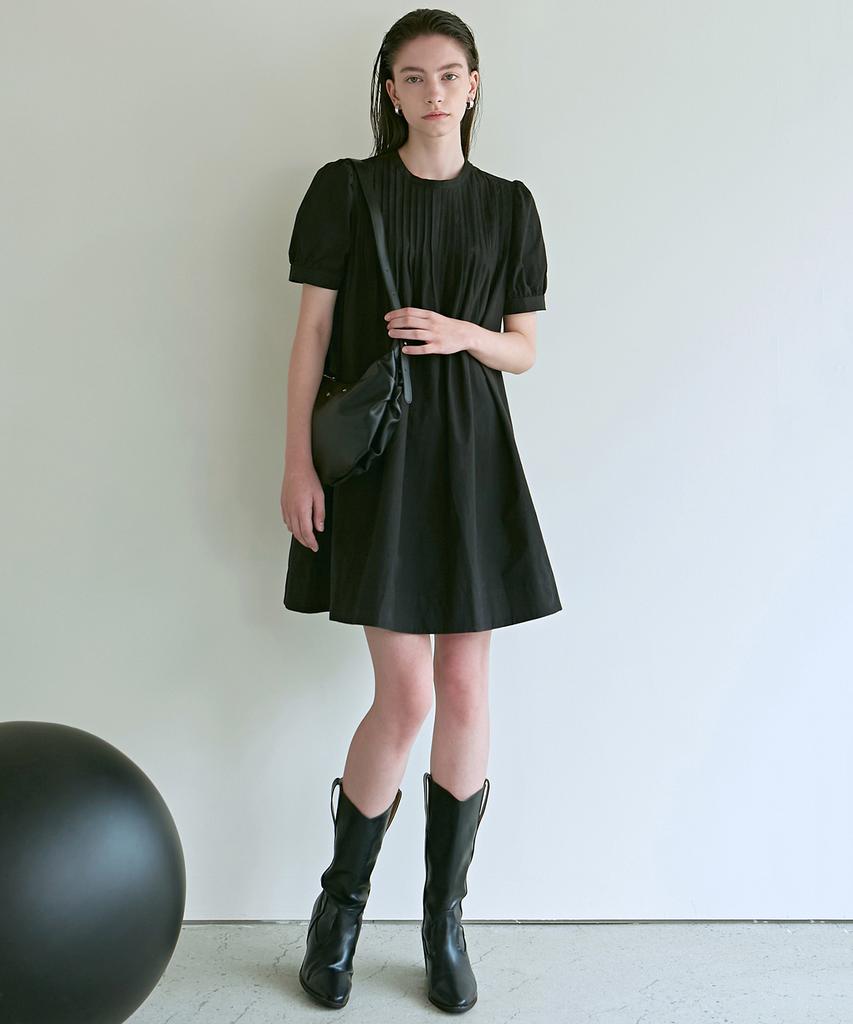 Nigaennikol Pintuck Button Dress_2 Color
